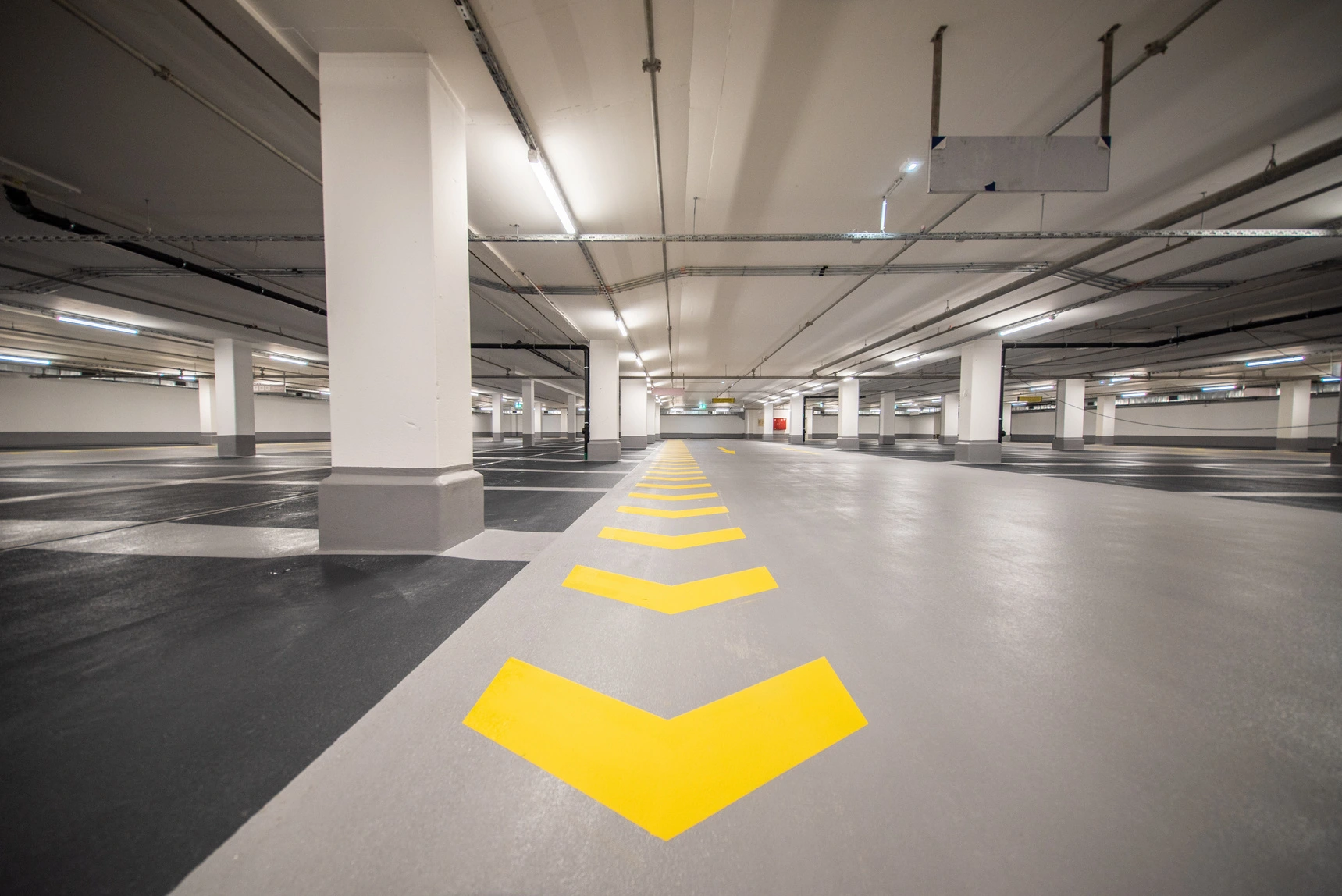 Underground parking illustration from the published Boardwalk brochure